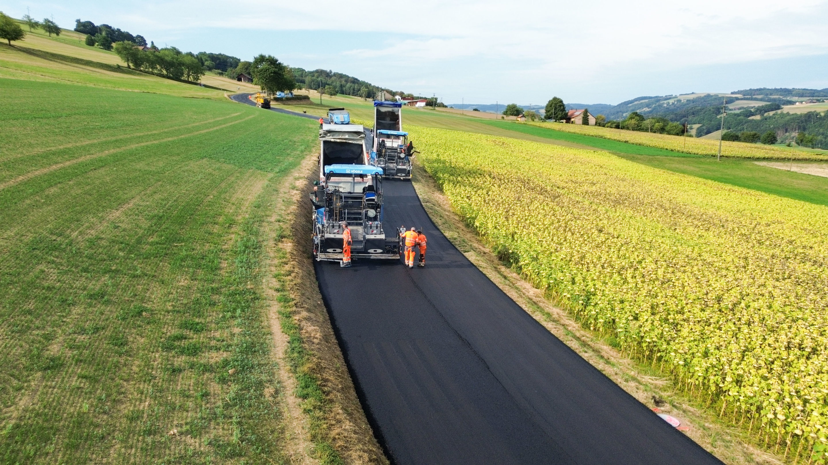 Un tronçon de route flambant neuf pour Chesalles-Sur-Moudon (VD)