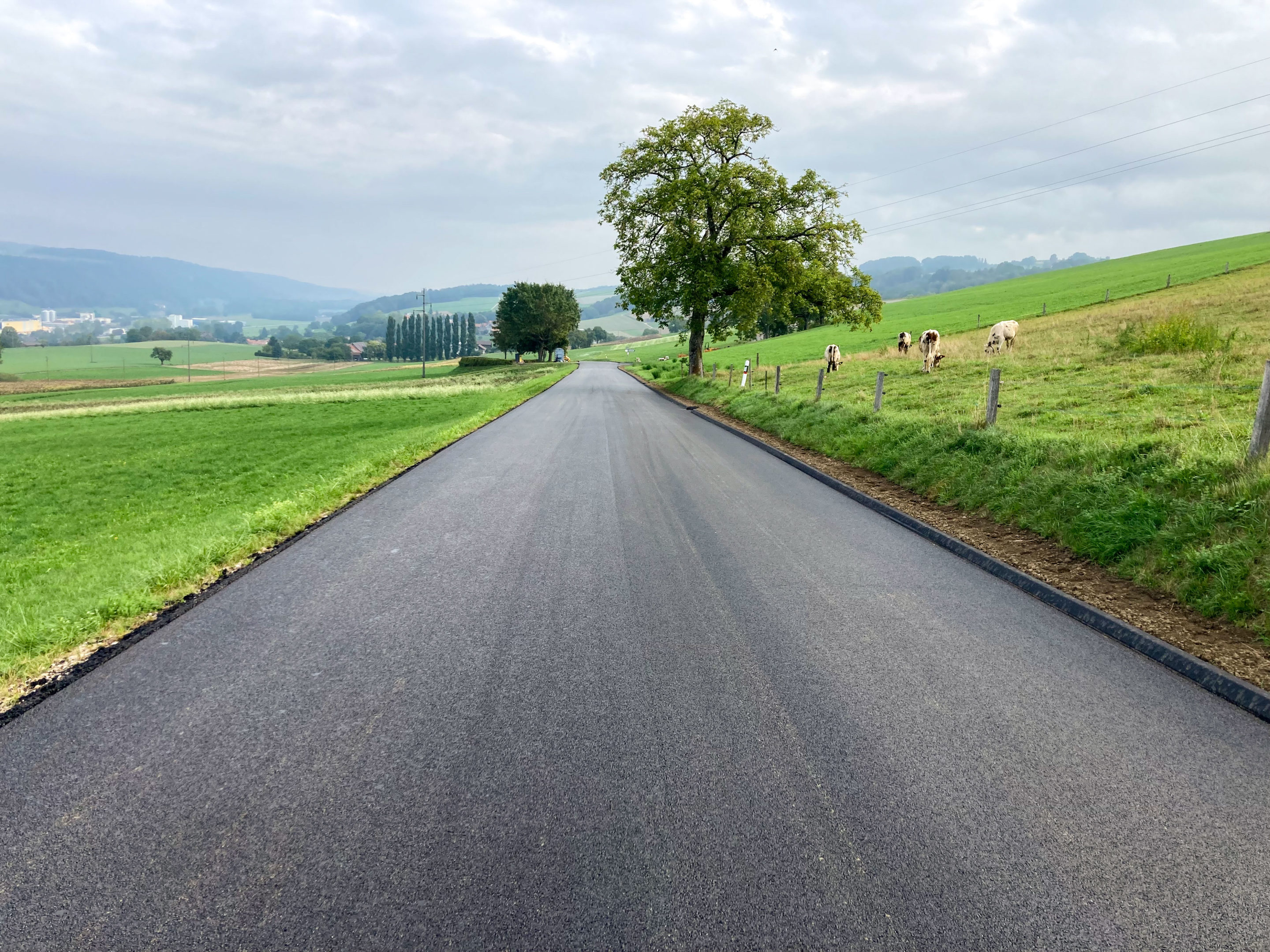 Un tronçon de route flambant neuf pour Chesalles-Sur-Moudon (VD)