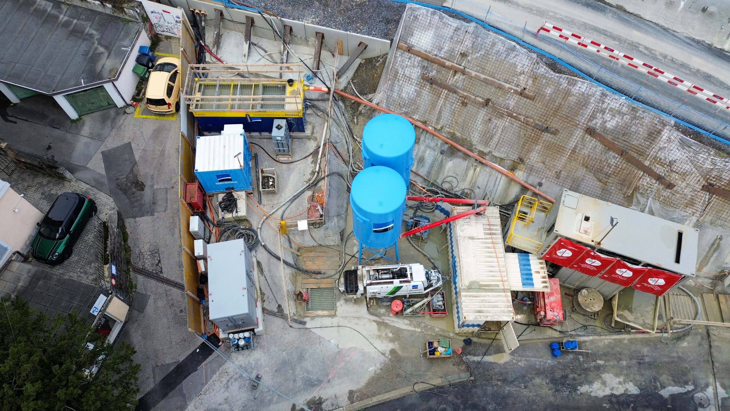 Chantier des Epinettes, en gare de Lausanne, Groupe Grisoni