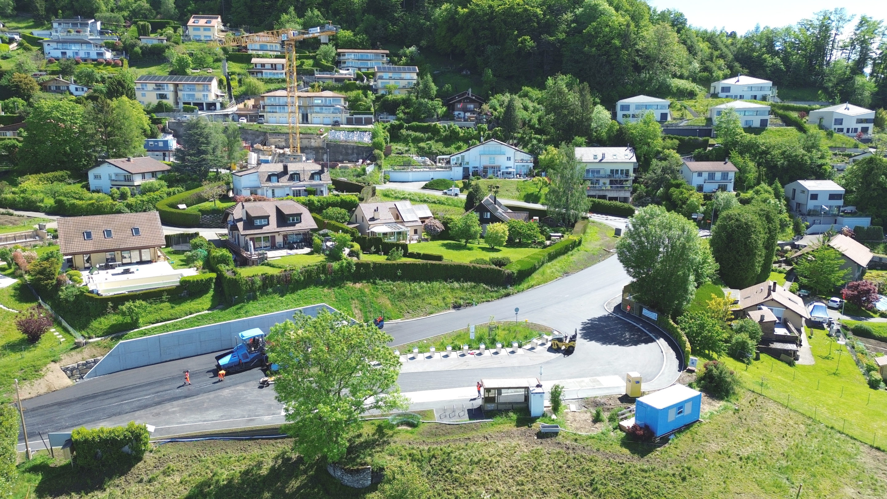 Grandvaux - Travaux d'amenagement de la route
