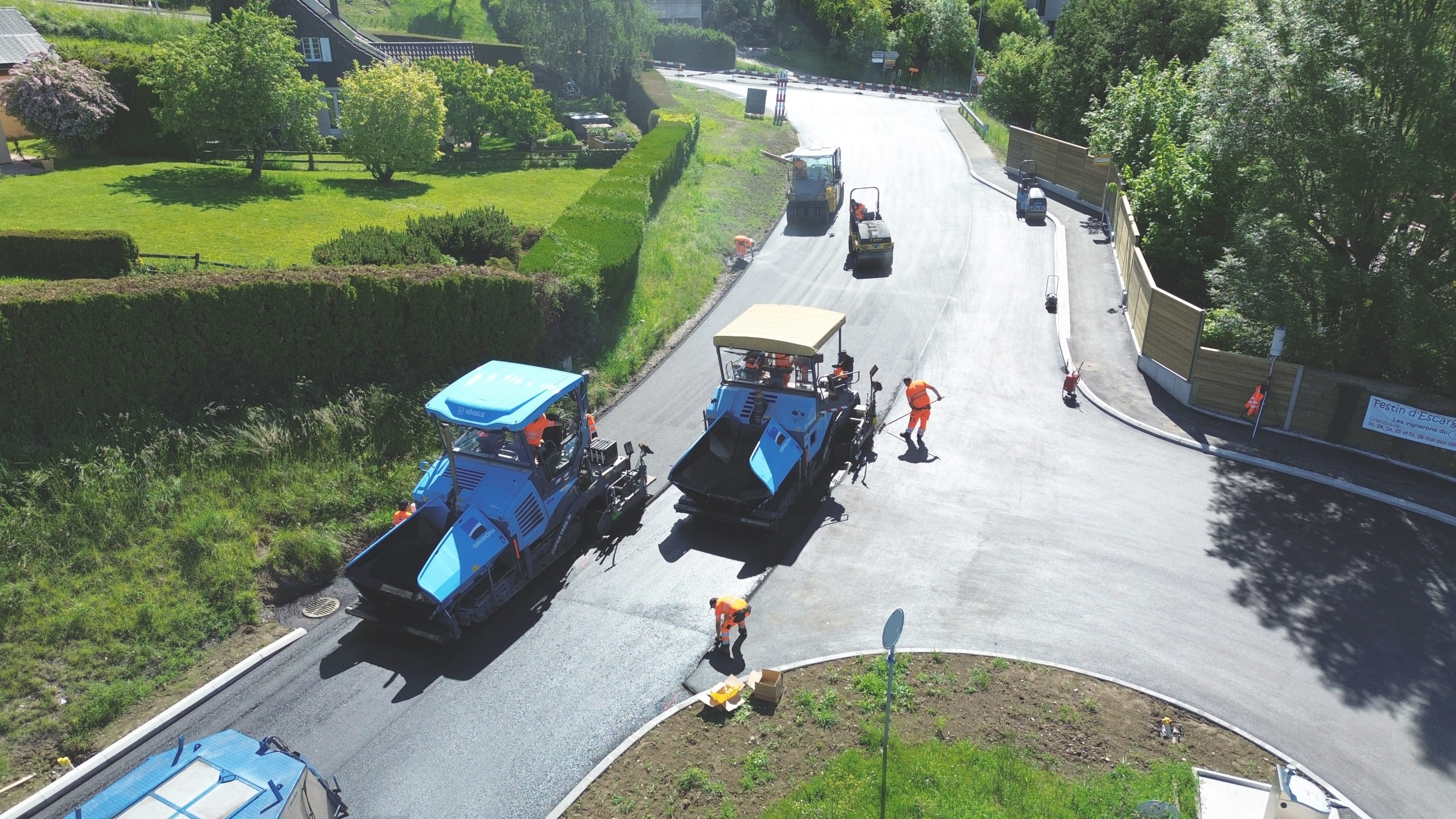 Grandvaux - Travaux d'amenagement de la route