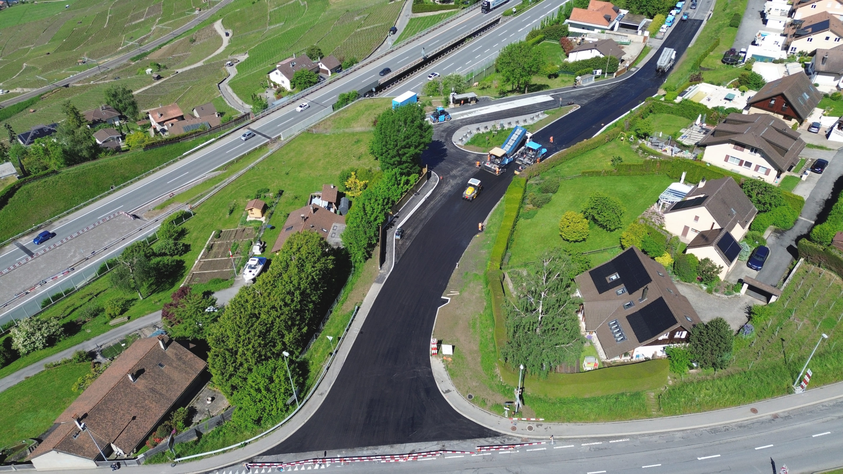 Grandvaux - Travaux d'amenagement de la route