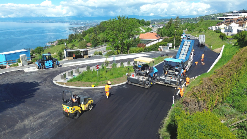 Grandvaux - Travaux d'amenagement de la route