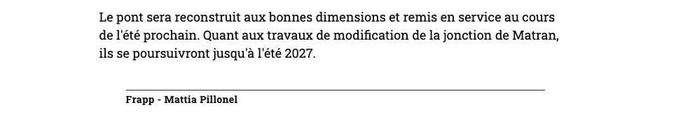 FRapp - Deconstruction du bont de Matran N12