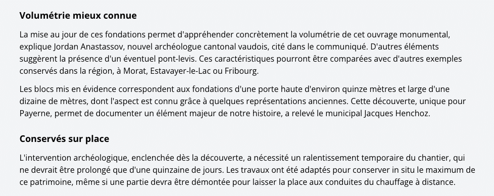 Groupe Grisoni_La Télé Vaud Fribourg_fouilles archéologiques_Payerne