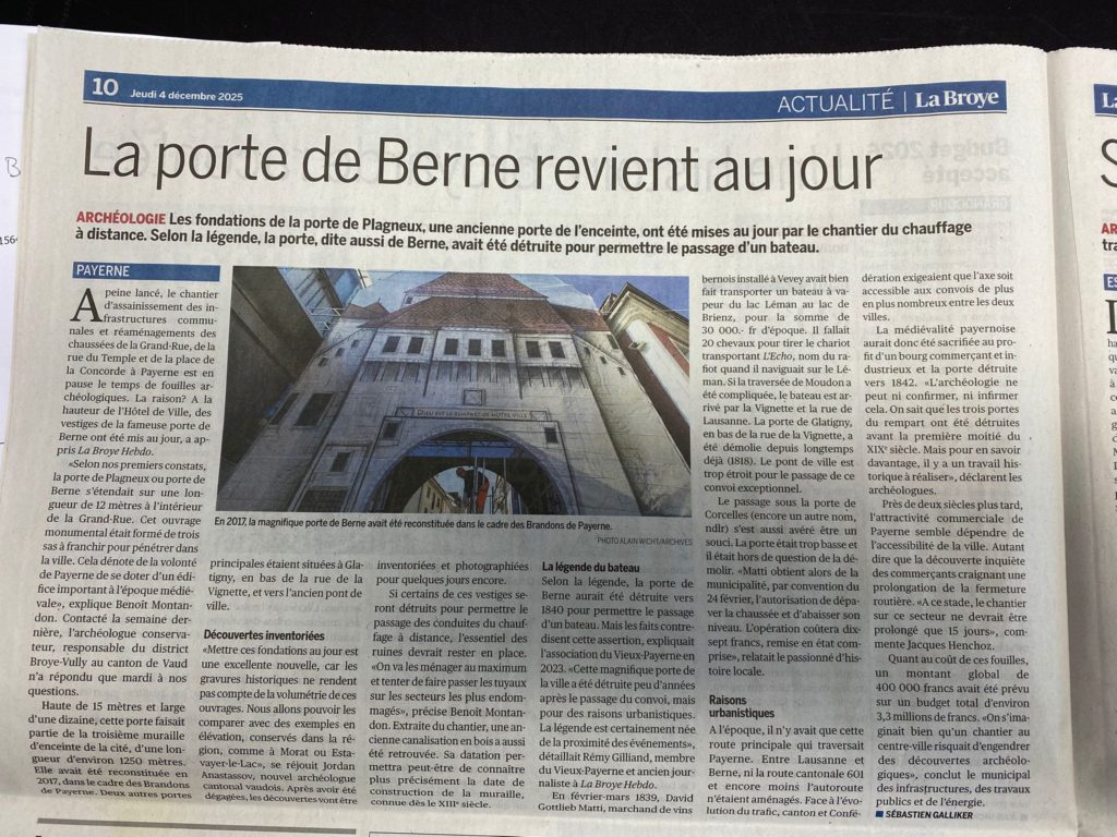 Groupe Grisoni - La porte de Berne réapparaît au grand jour