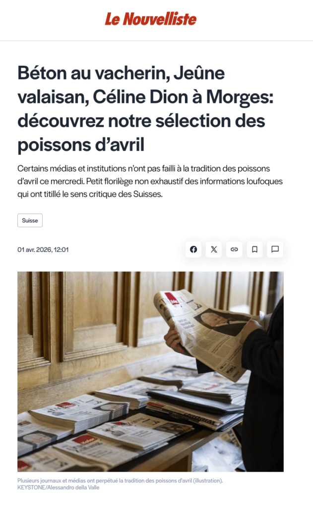 LeNouvelliste_Groupe Grisoni_PoissonDAvril2026